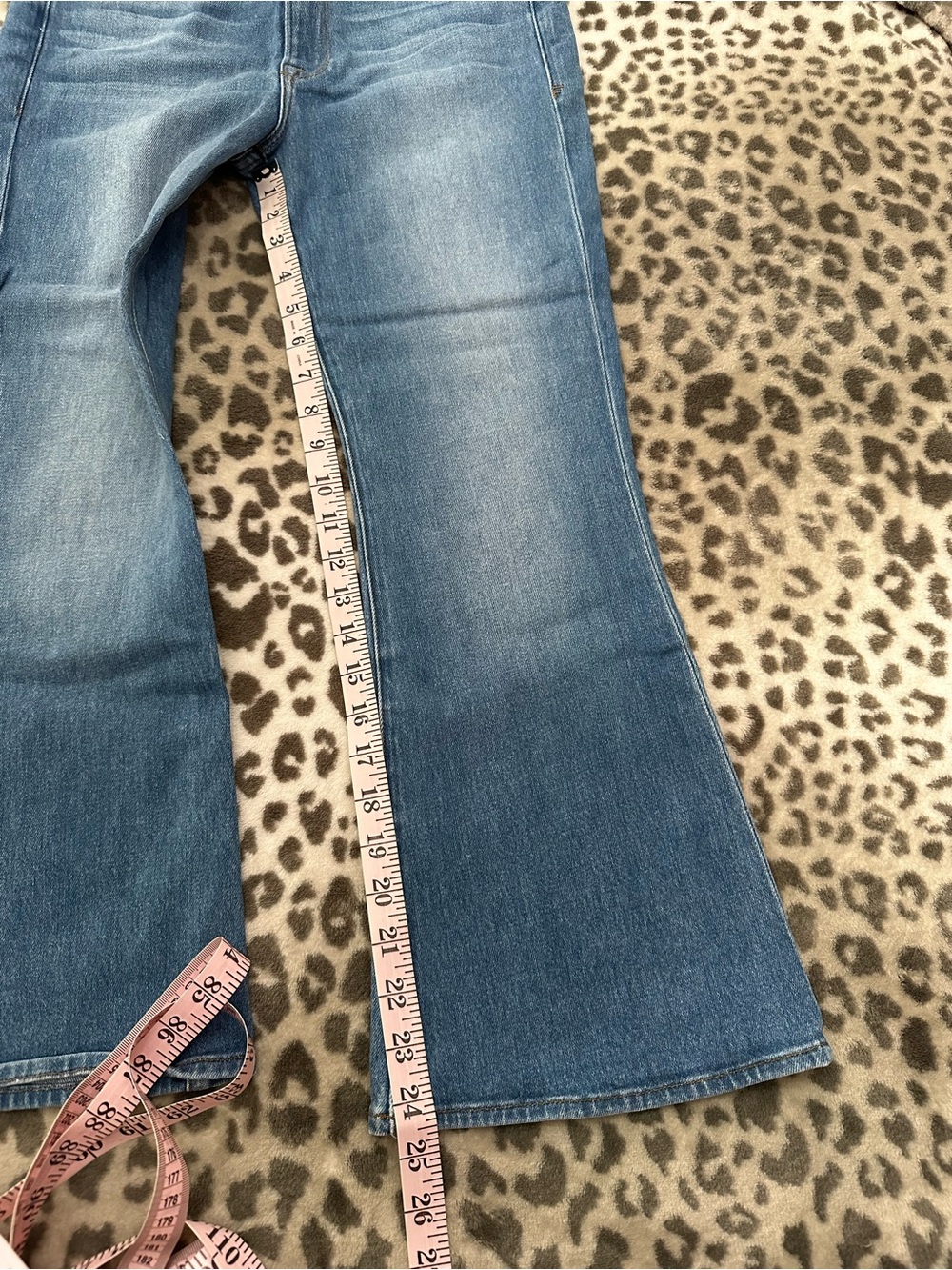 Frame Denim High Waisted Le Crop Flare in Opus Blue Wash Size 27 - Picture 14 of 16